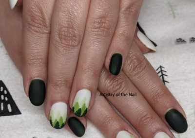 Soak Off Gel with Collaborative Nail Art